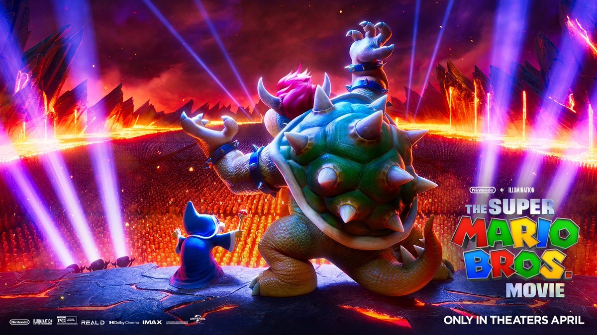 THE SUPER MARIO BROS MOVIE BOWSER 2023 ORIGINAL CINEMA PRINT PREMIUM POSTER,  bowser movie 