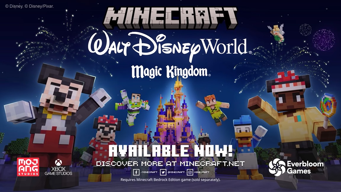 Minecraft reveals Walt Disney Magic Kingdom DLC, out now on Switch