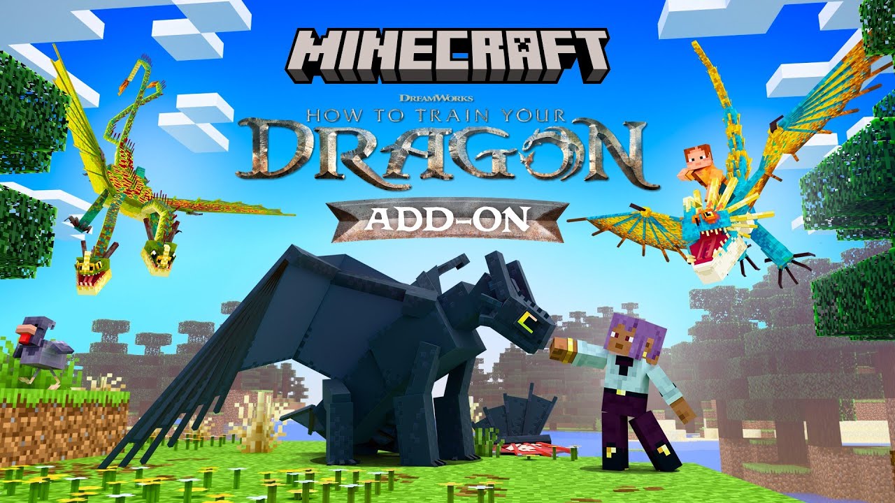 Minecraft Launches How to Train Your Dragon DLC on Nintendo Switch