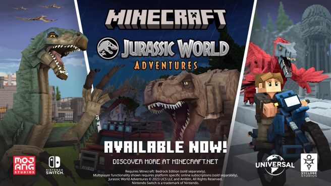 Minecraft X Jurassic World Adventures Dlc Announced
