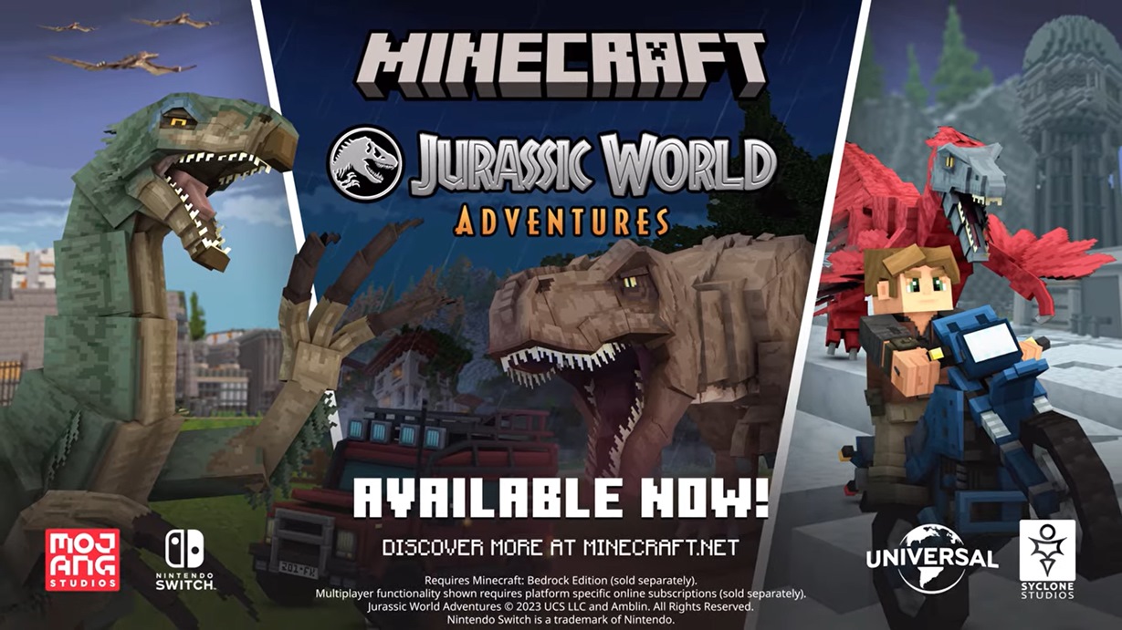 Minecraft x Jurassic World Adventures DLC announced