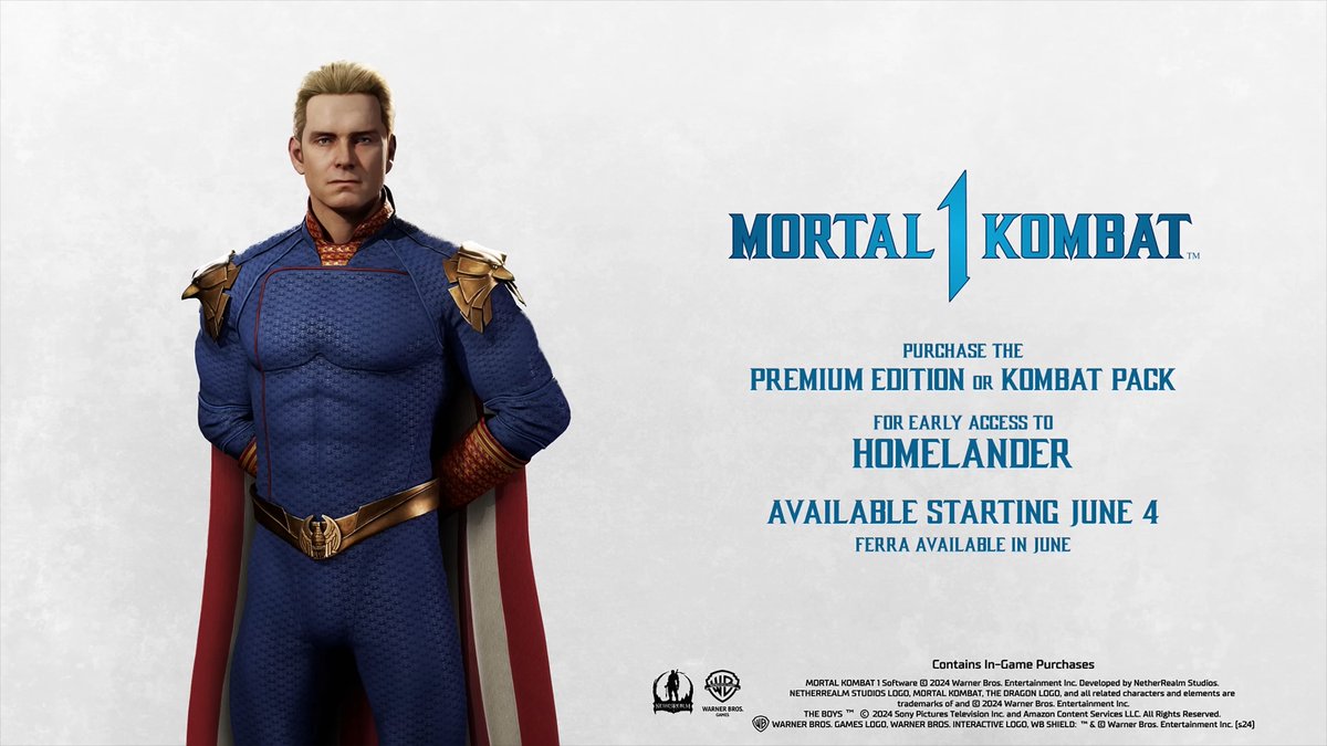 Mortal Kombat 1 Homelander release date