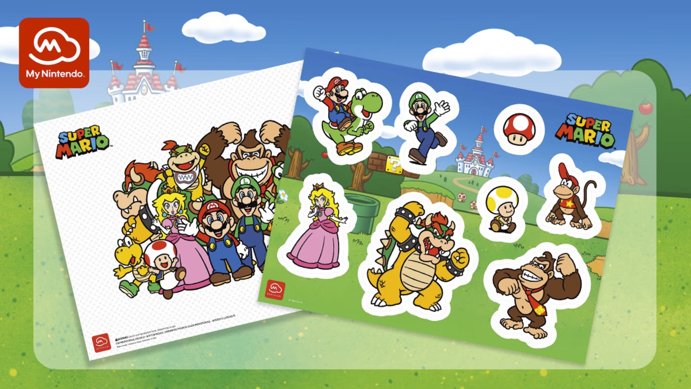 Mein Nintendo Mario Tech-Aufkleberblatt