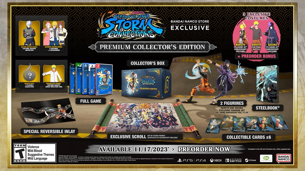 Naruto X Boruto Ultimate Ninja Storm Connections collector's edition,  release date