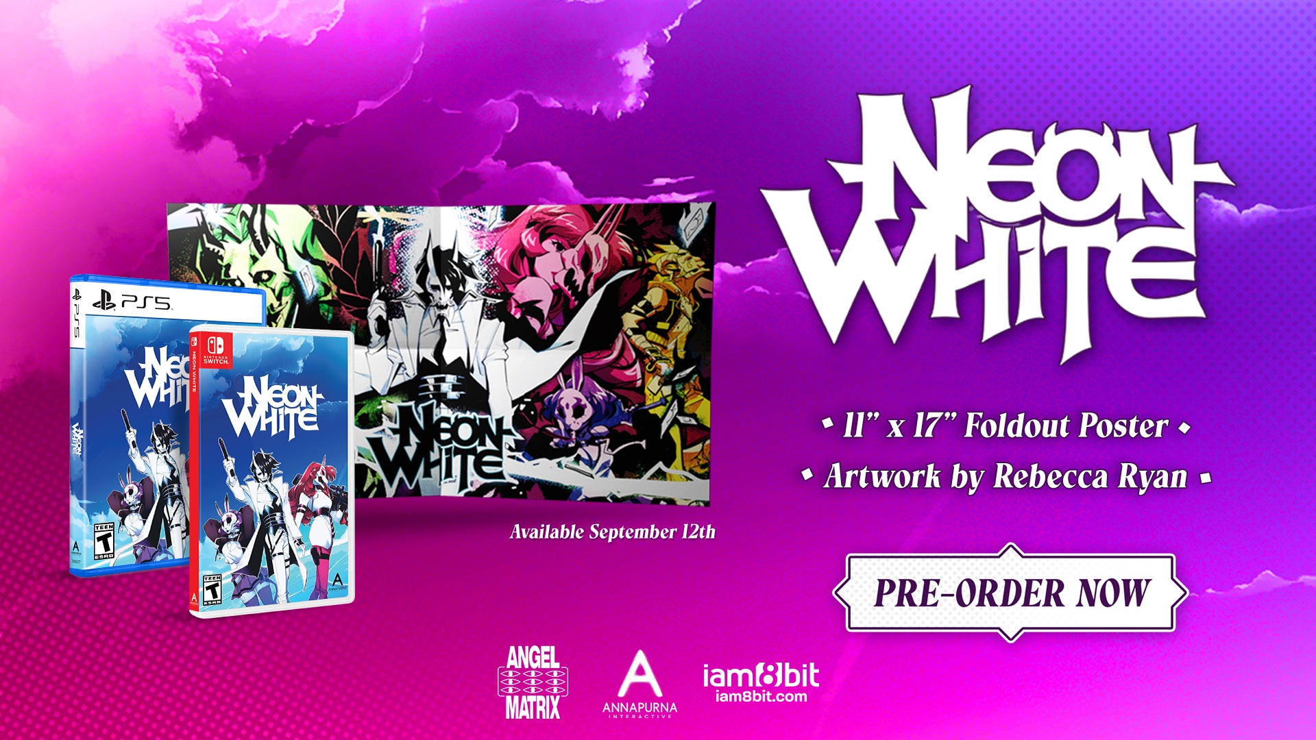 Neon White Gameplay  Nintendo Switch - First-person platforming 