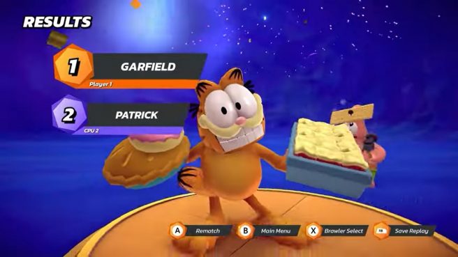 Nickelodeon All-Star Brawl Garfield moveset
