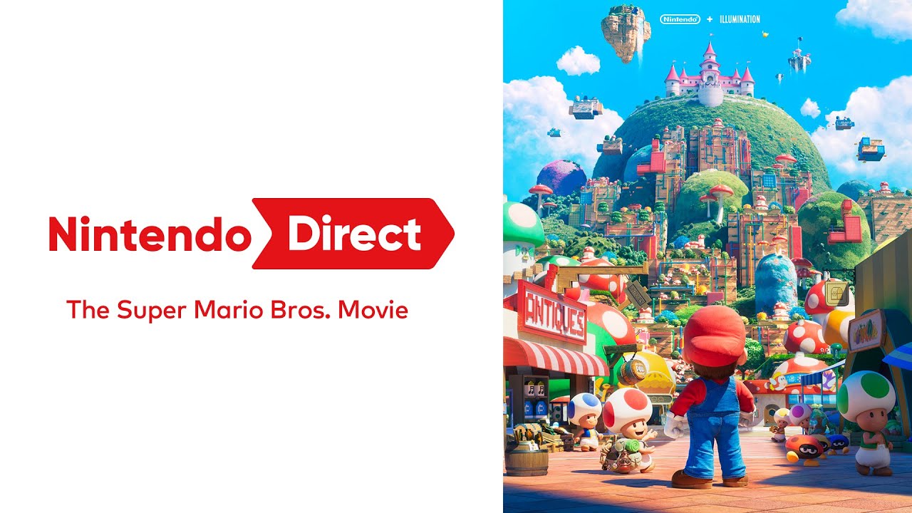 synonymordbog Virksomhedsbeskrivelse gå på indkøb Nintendo Direct: The Super Mario Bros. Movie live stream