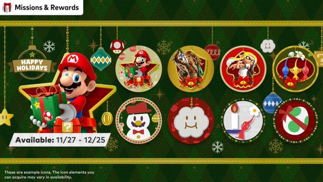 Nintendo Switch Online icons Holiday 2023