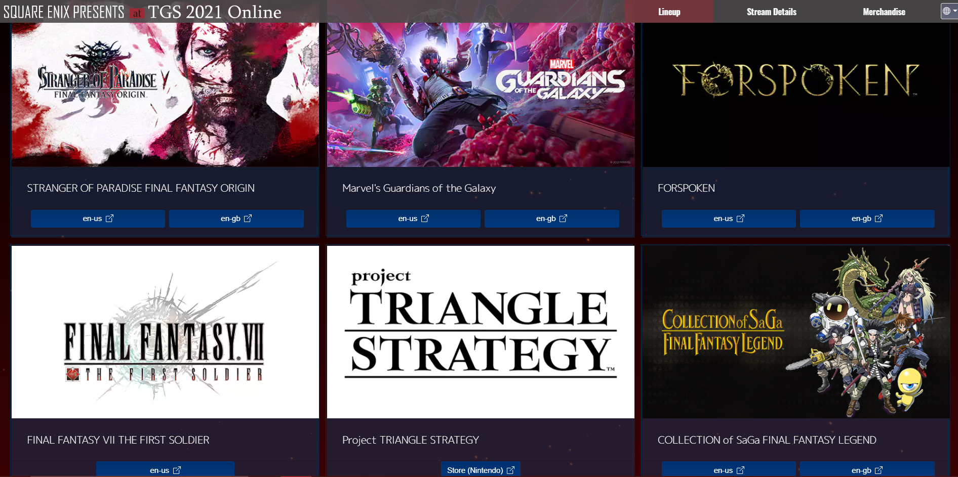 Square Enix announces TGS 2021 Online lineup, schedule - Gematsu