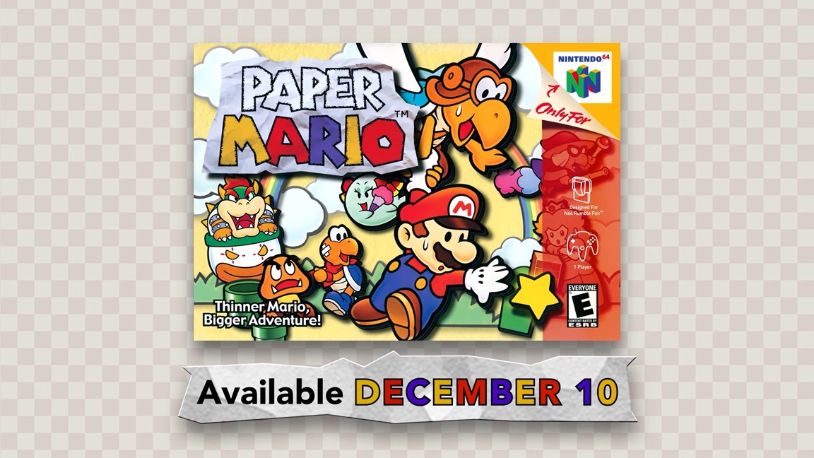 Paper Mario Coming To Nintendo Switch Online Next Week 