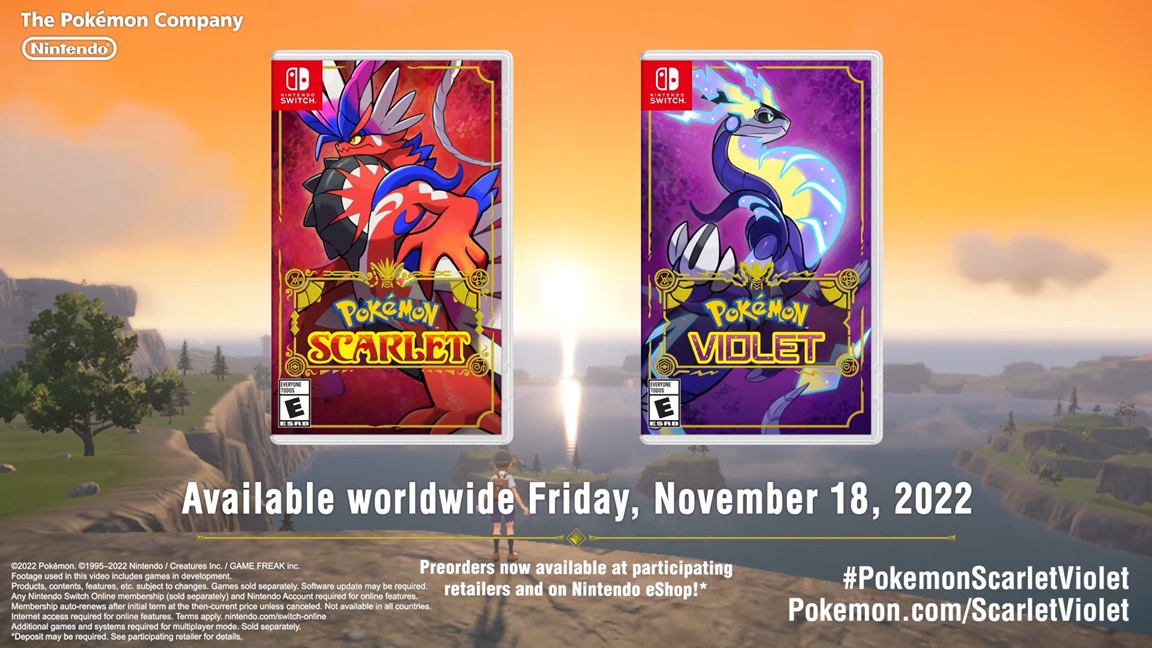 Pokémon Scarlet & Violet will release on November 18