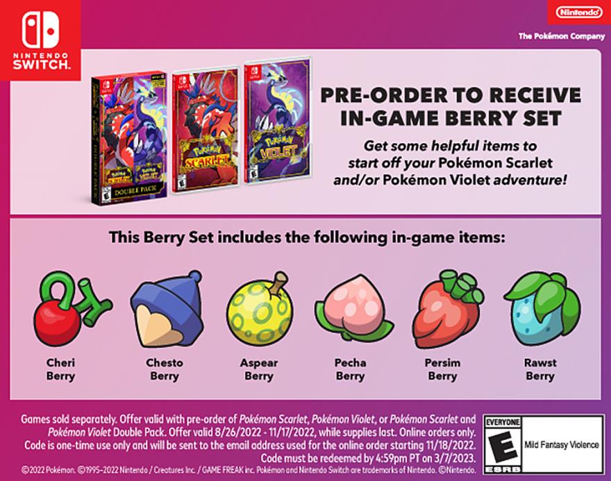 Pokemon Scarlet and Violet Early-Purchase Bonus Gets Players a