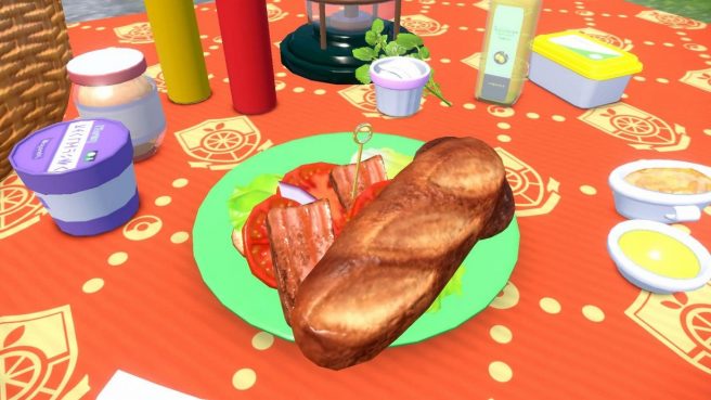 Distribución de ingredientes del sándwich Pokémon Escarlata y Violeta 2