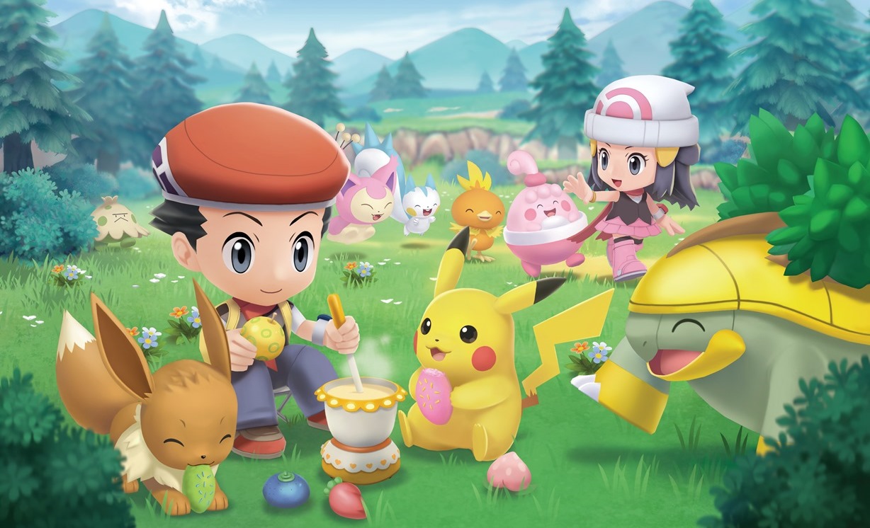 Pokemon Brilliant Diamond and Pokemon Shining Pearl screenshots and art