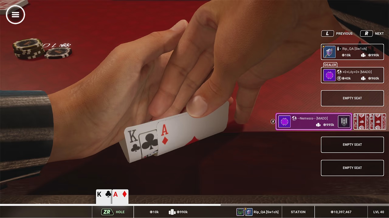 Poker Club gameplay