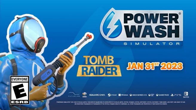 PowerWash Simulator release date Tomb Raider