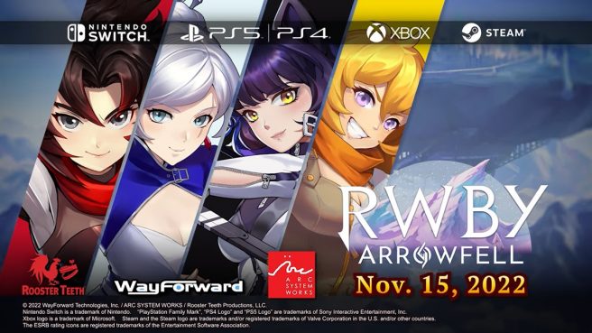 RWBY: Arrowfell release date