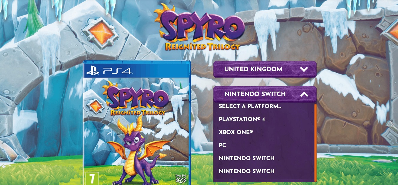 spyro reignited trilogy nintendo switch