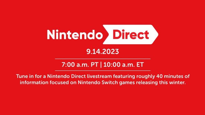 September 2023 Nintendo Direct recap announcement