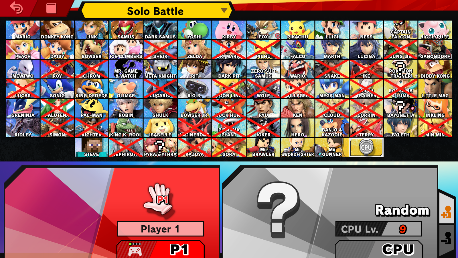 Cutting the Smash Roster in half