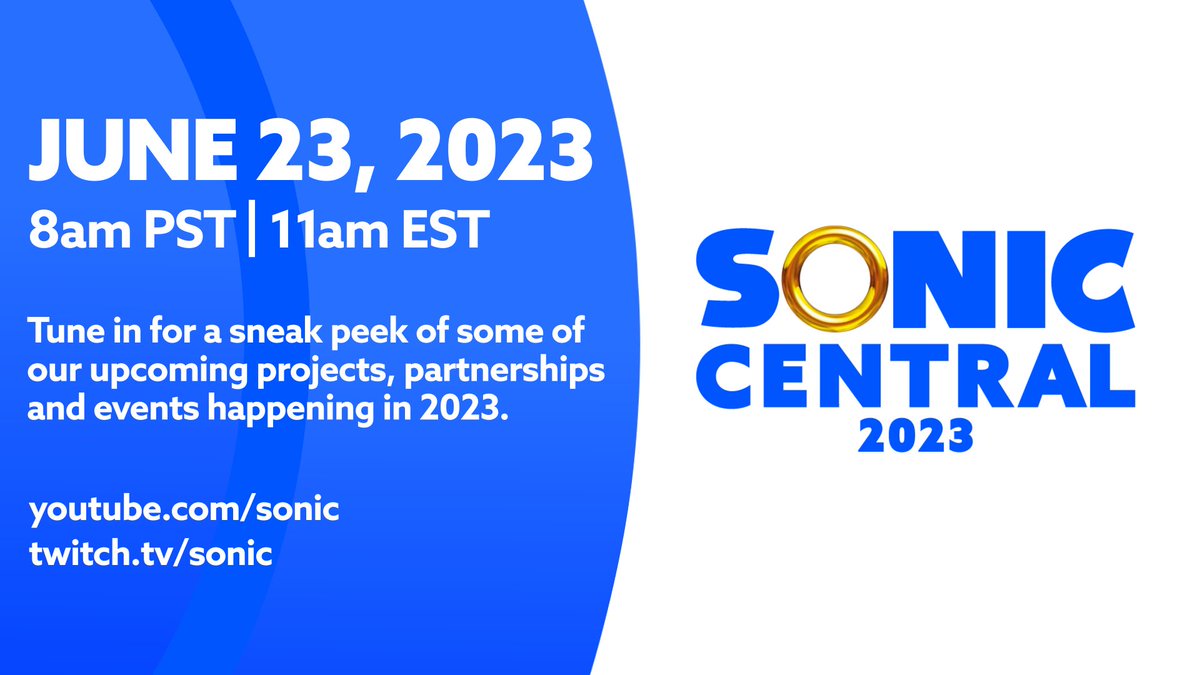 Sonic Central 2023 presentation announced for June 23