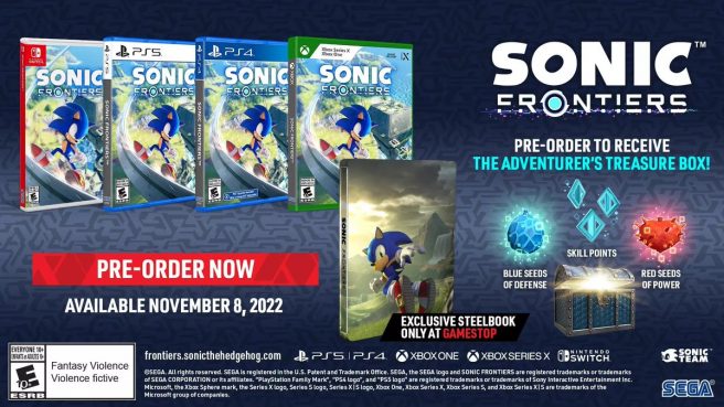 Sonic Frontiers pre-order bonus GameStop