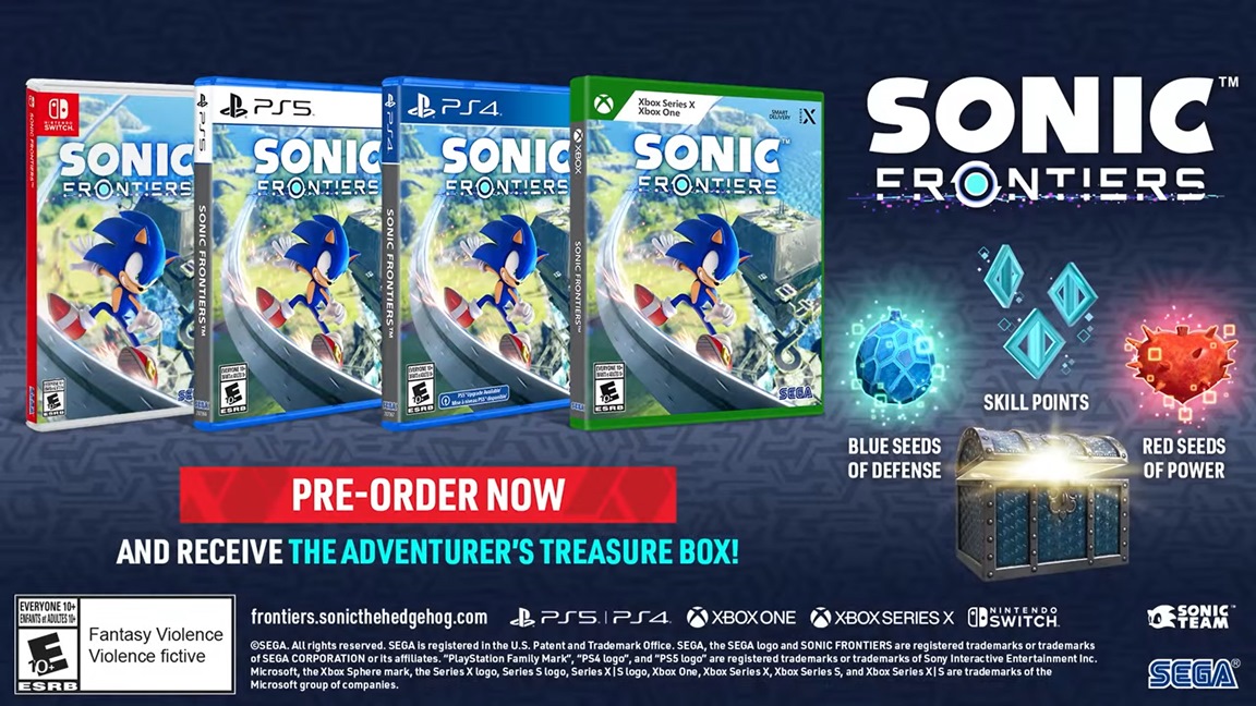 Sonic Frontiers release time and pre-loads