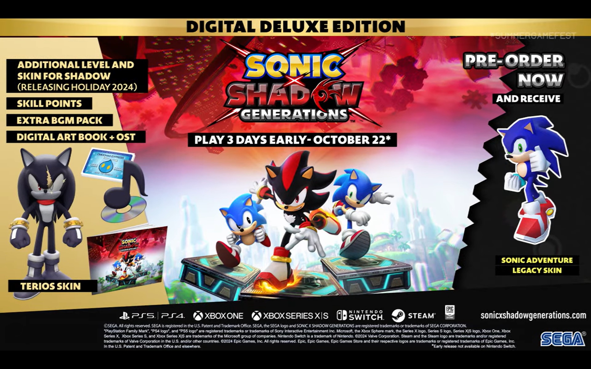 Sonic x Shadow Generations release date