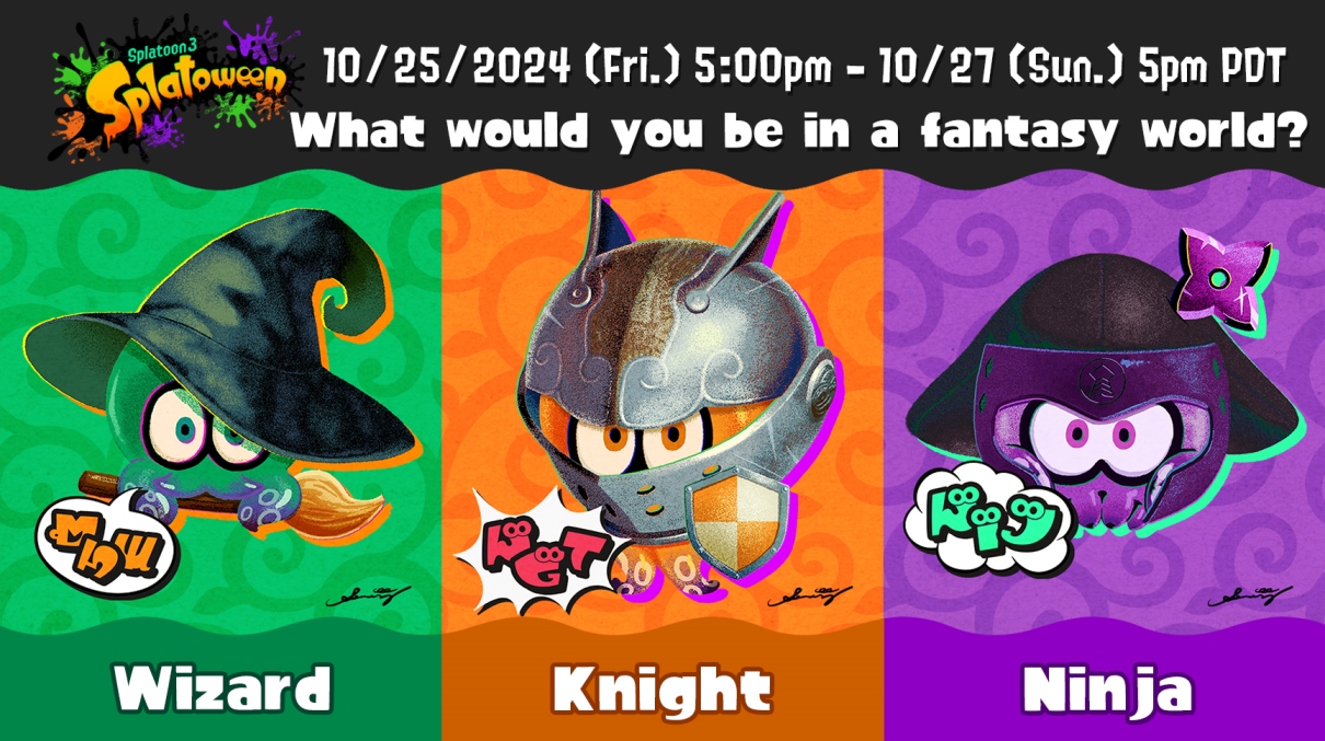 Splatoon 3 Splatfest results Wizard vs. Knight vs. Ninja