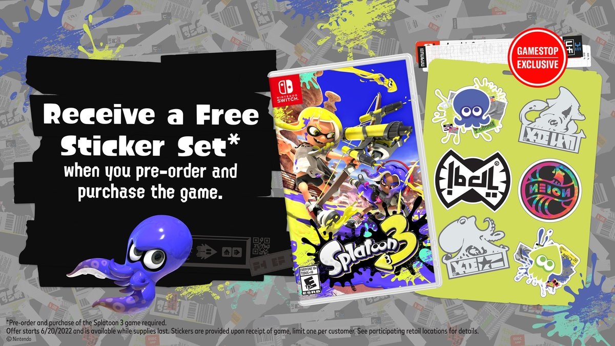 Splatoon 3 pre-order bonus gamestop