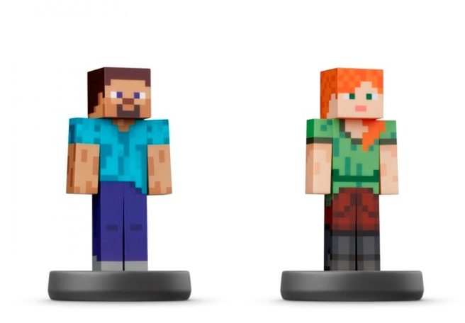 Steve and Alex Minecraft amiibo Smash Bros. Ultimate release date