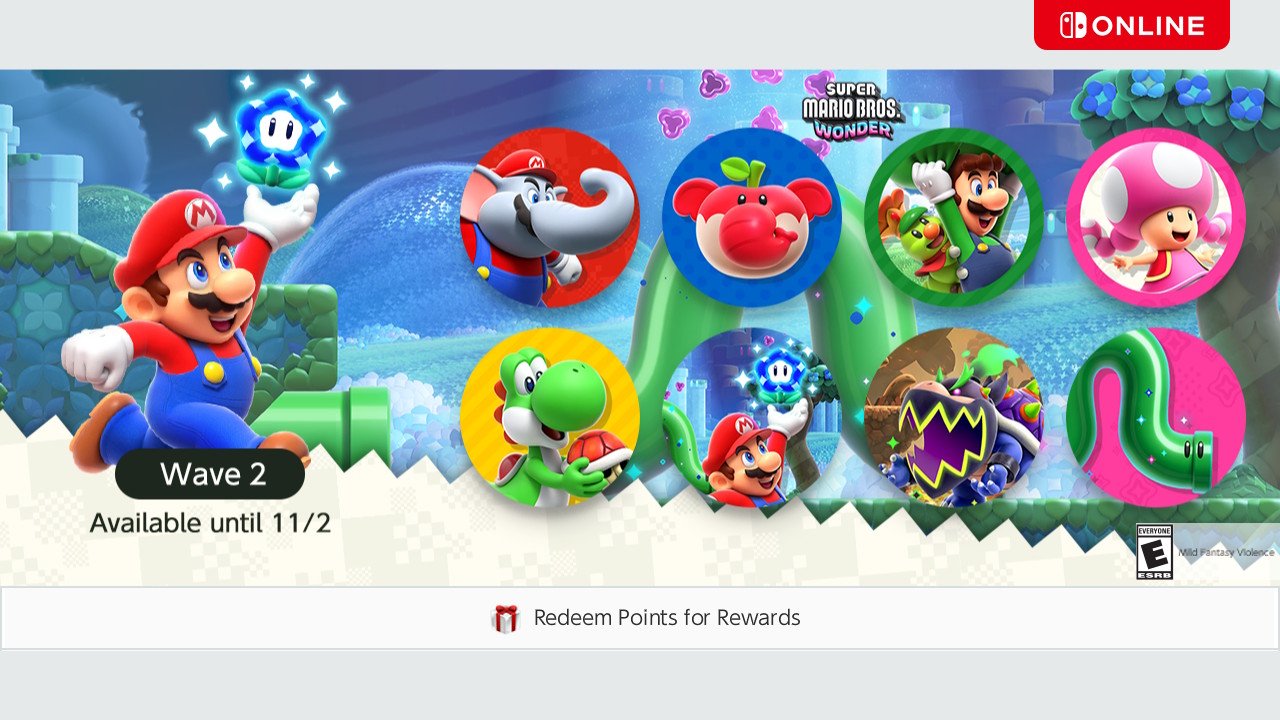 Nintendo Switch Online adds Super Mario Bros. Wonder icons