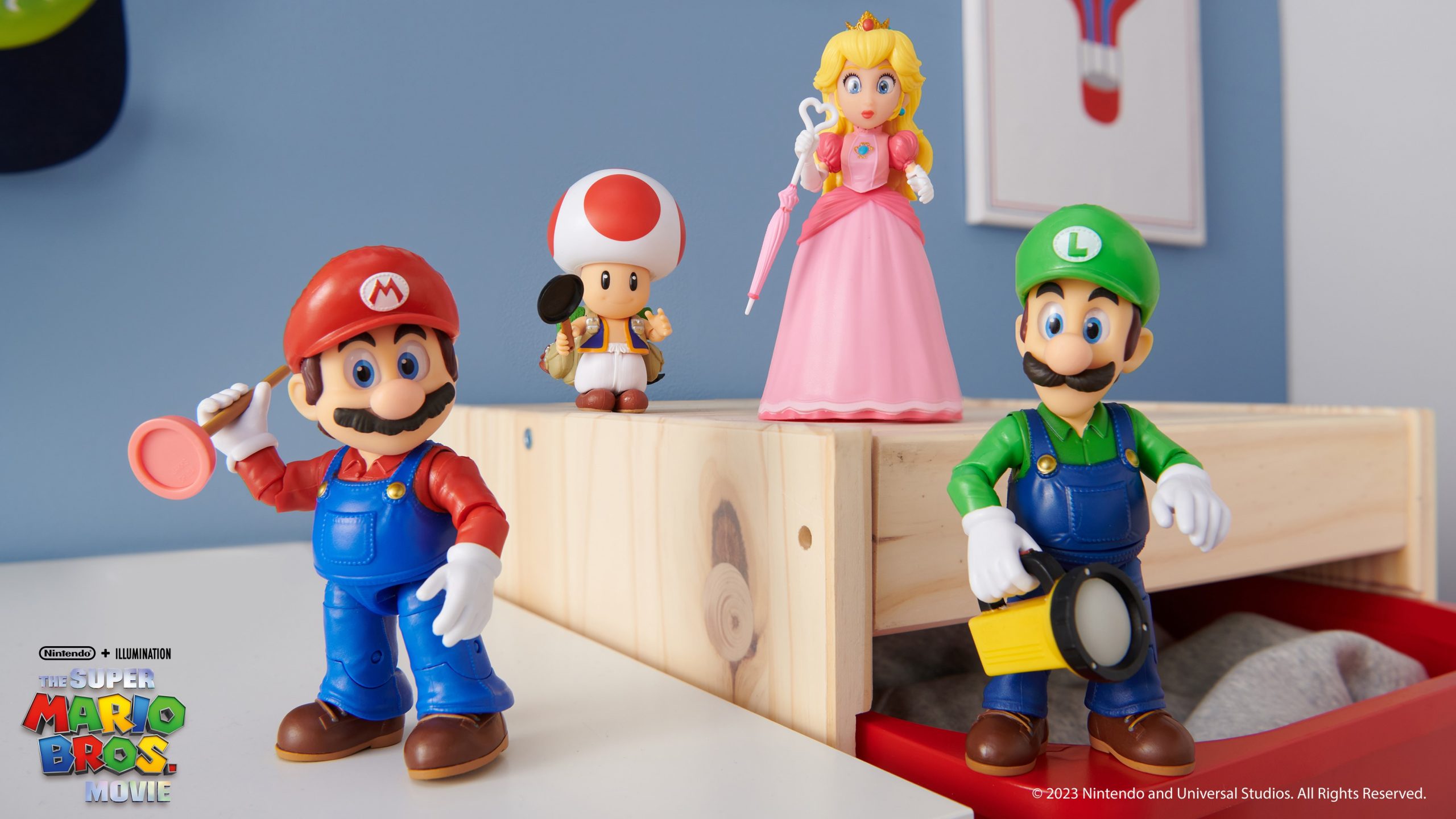 Jakks Pacific Super Mario - 4 3D World Figure 3-Pack Featuring