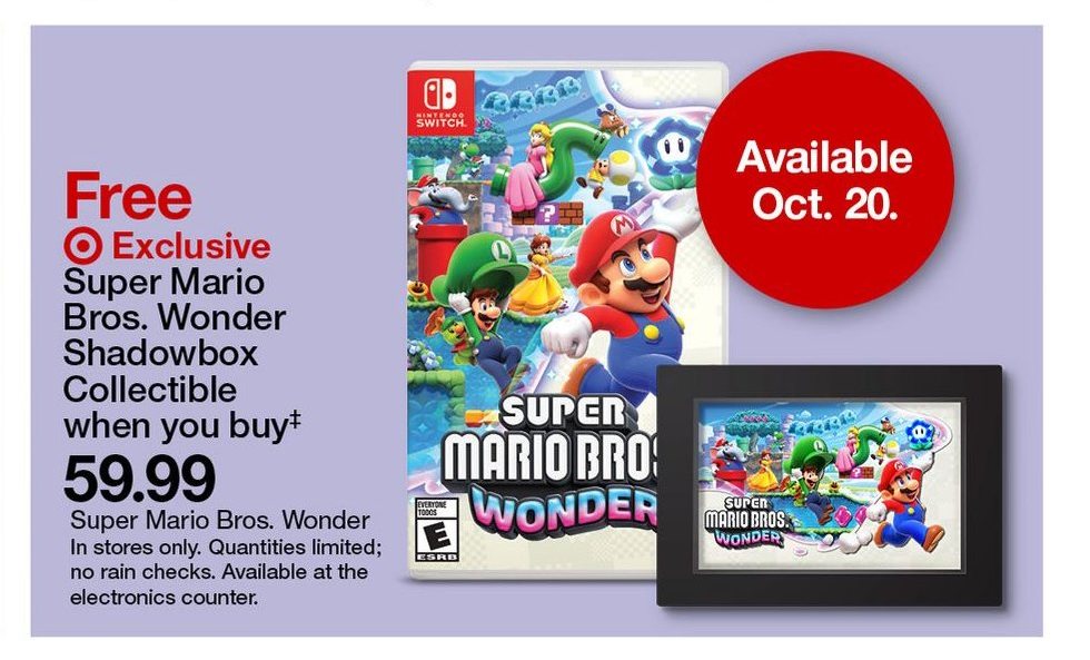 Super Mario Bros. Wonder bonus Target