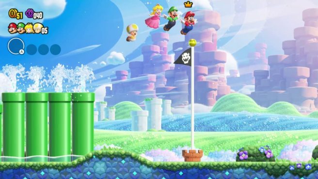 Super Mario Bros.  Maravillosa colisión multijugador