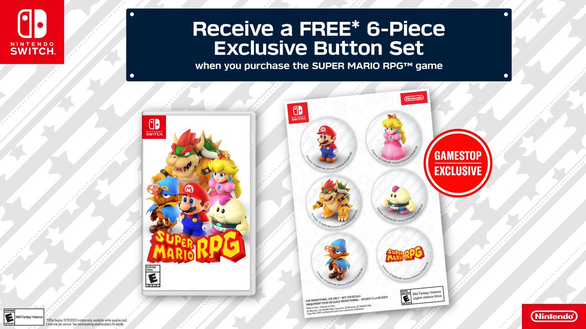 Bonificación por reserva de Super Mario RPG GameStop