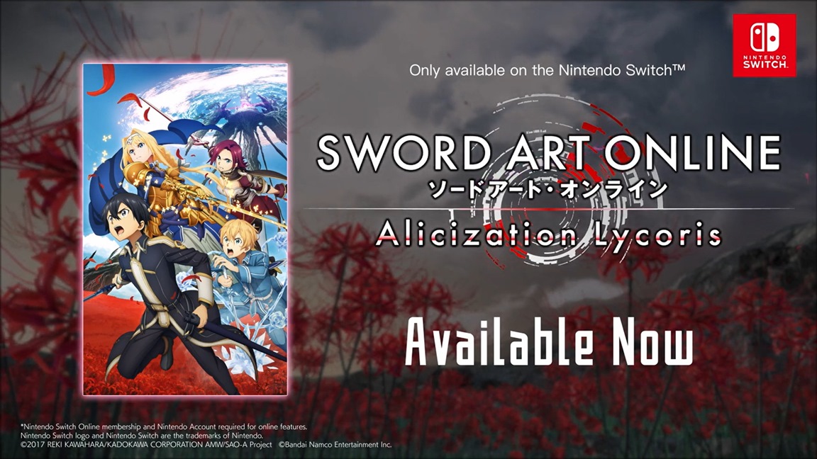 Sword Art Online: Alicization Lycoris confirmed for Switch