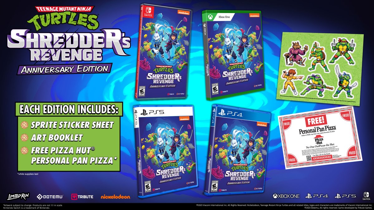 TMNT: Shredder's Revenge Dimension Shellshock DLC Includes