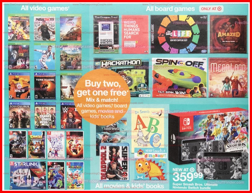 target buy 2 get one free video games