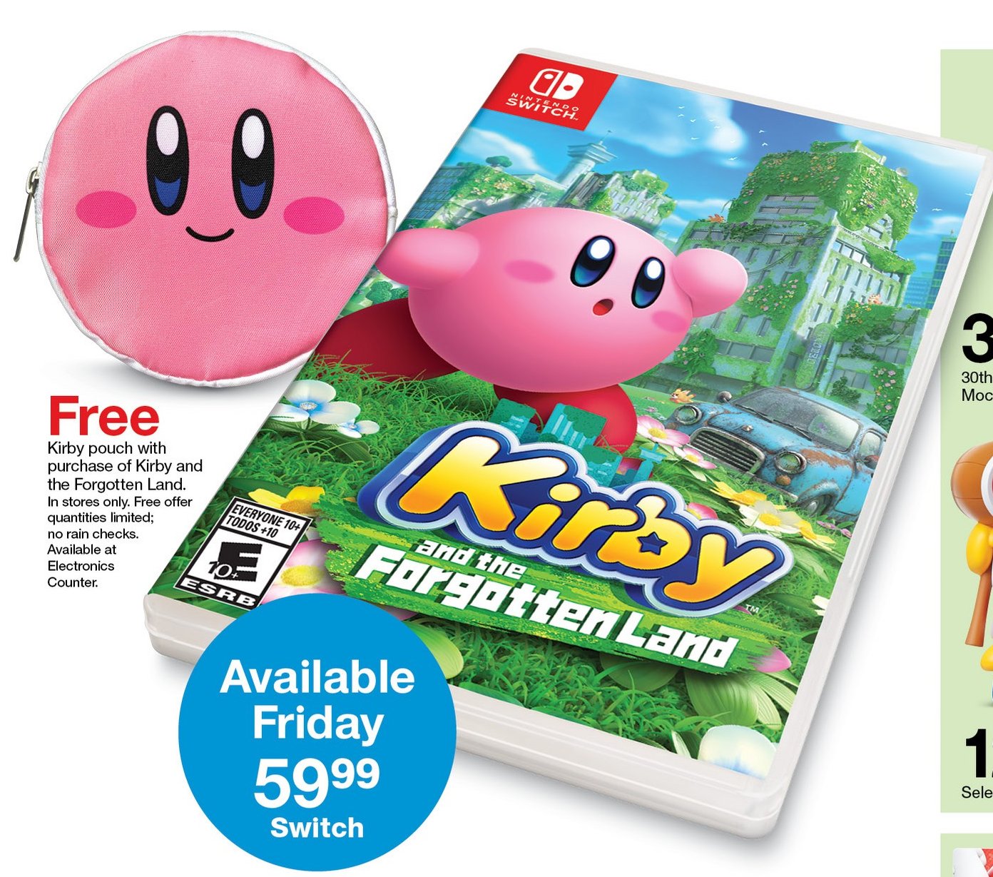 Kirby and the Forgotten Land pre-order bonus Target