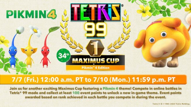 Tetris 99 Pikmin 4 theme 34th Maximus Cup