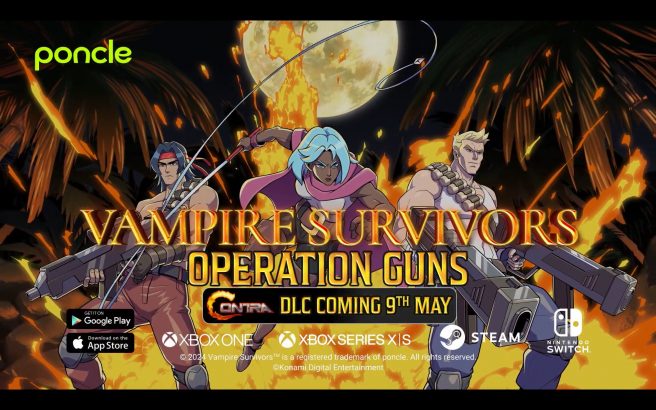 Vampire Survivors Operation Guns DLC Contra