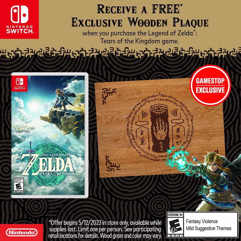 Zelda Tears of the Kingdom pre-order bonus GameStop