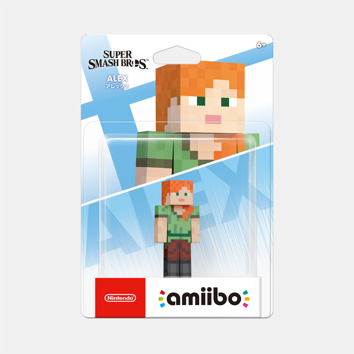 Steve and Alex Minecraft Smash Bros. Ultimate amiibo packaging