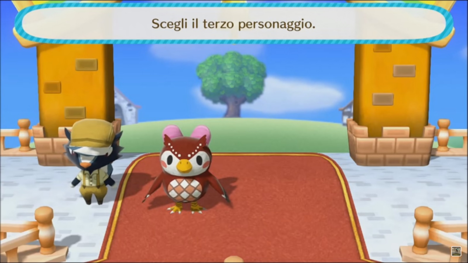 Footage of Kicks and Celeste in Animal Crossing: amiibo Festival