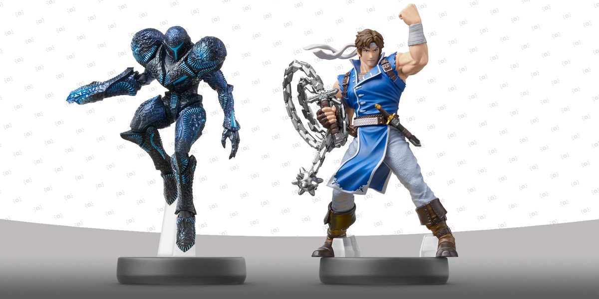 Sammenlignelig Tjen Atlas Super Smash Bros. series amiibo - Dark Samus and Richter Belmont arrive on  January 17