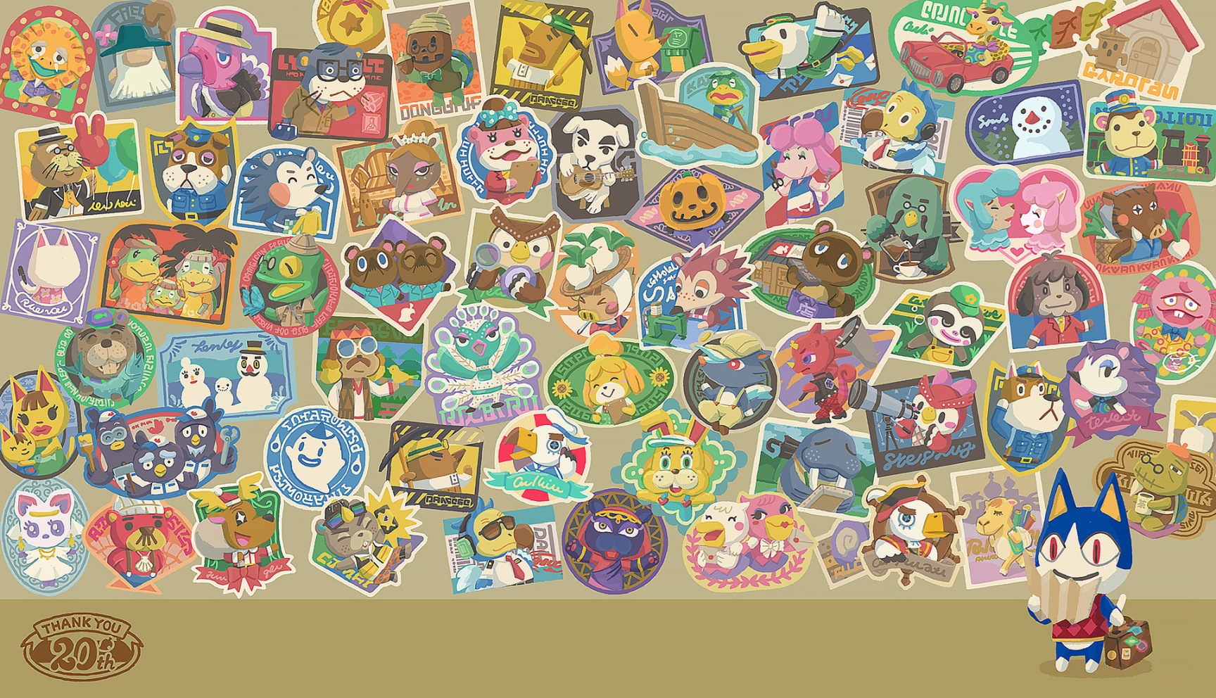 Nintendo shares special art for the 20th anniversary of Animal Crossing