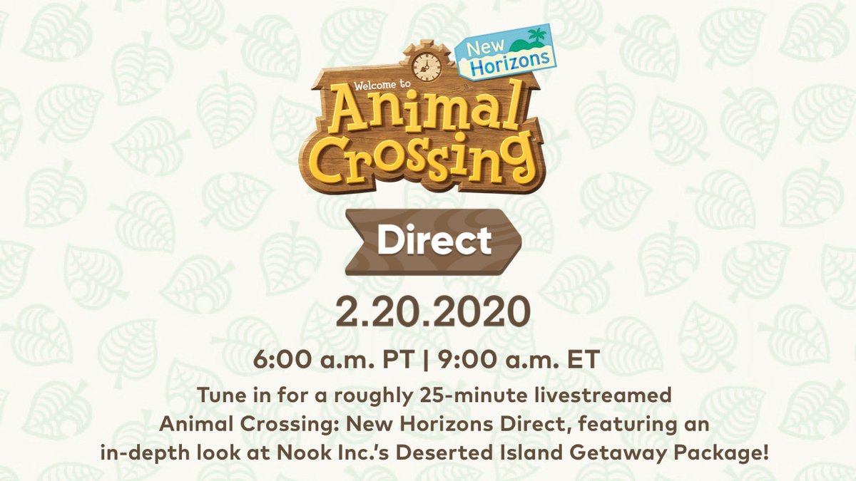 Animal Crossing Direct announced for February 20