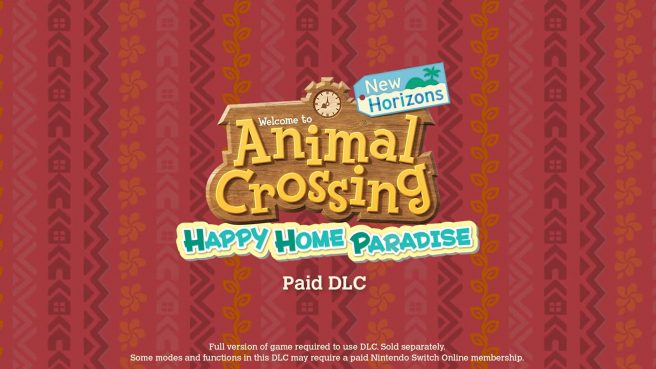 Animal Crossing: New Horizons Happy Home Paradise DLC