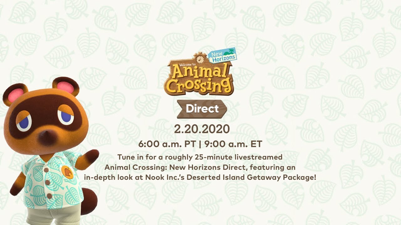 Animal Crossing New Horizons Nintendo Direct Summary 